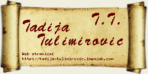 Tadija Tulimirović vizit kartica